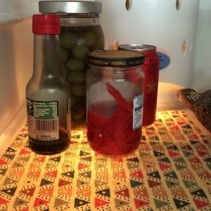 Estante de nevera con envoltorio de cera de abejas